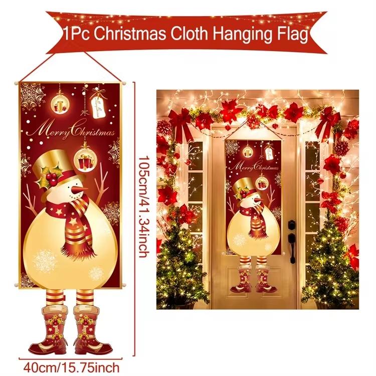 Merry Christmas Hanging Flag Christmas Decorations For Home 2026 Christmas Door Banner Xmas Gifts Navidad Happy New Year 2026
