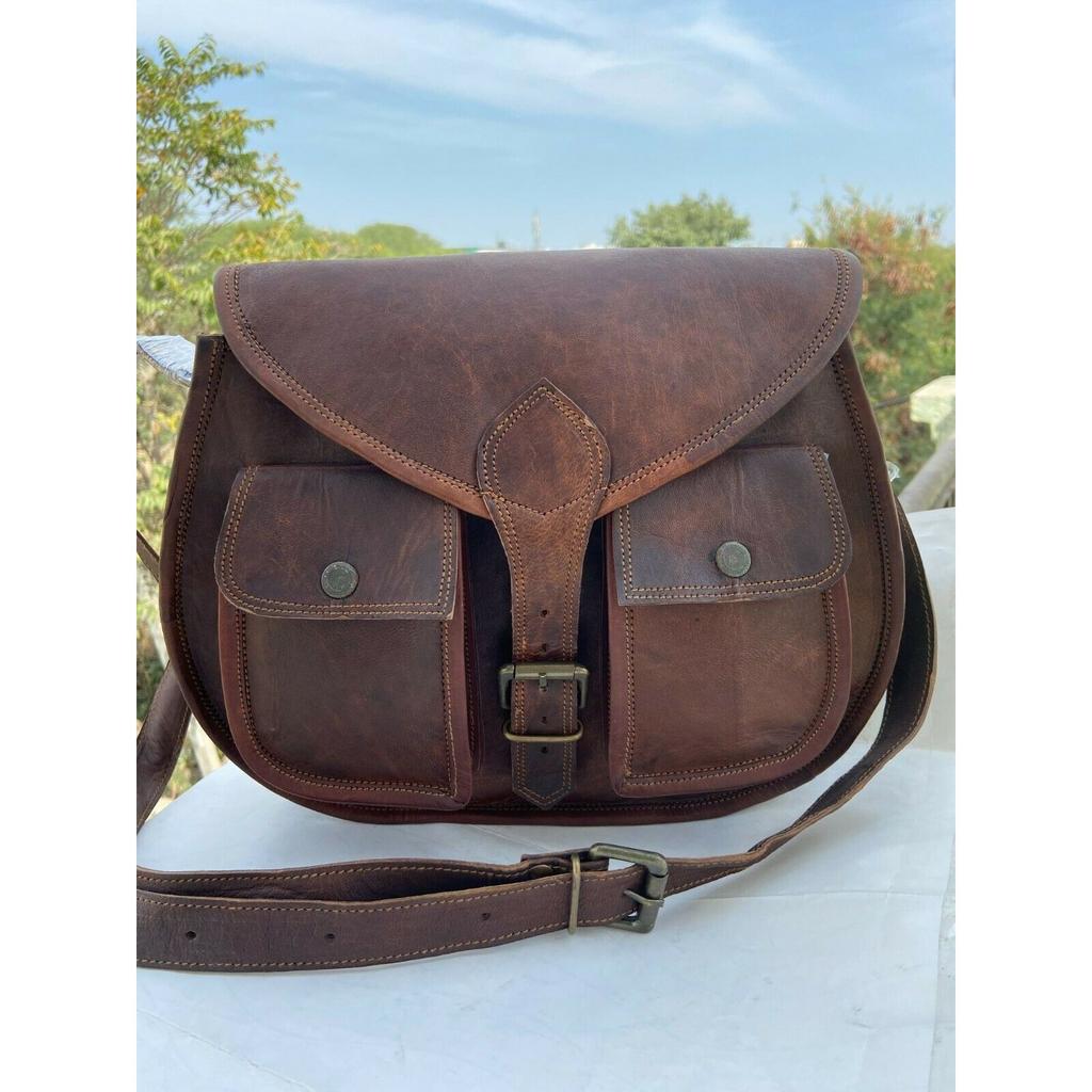 Vintage femmes véritable sac à main en cuir véritable sac à bandoulière sacoche messager nouveau