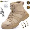 Work Safety Shoes For Men Lightweight Protective Work Sneakers Women Shoes Anti-Puncture Steel Toe Shoes Indestructible Soles