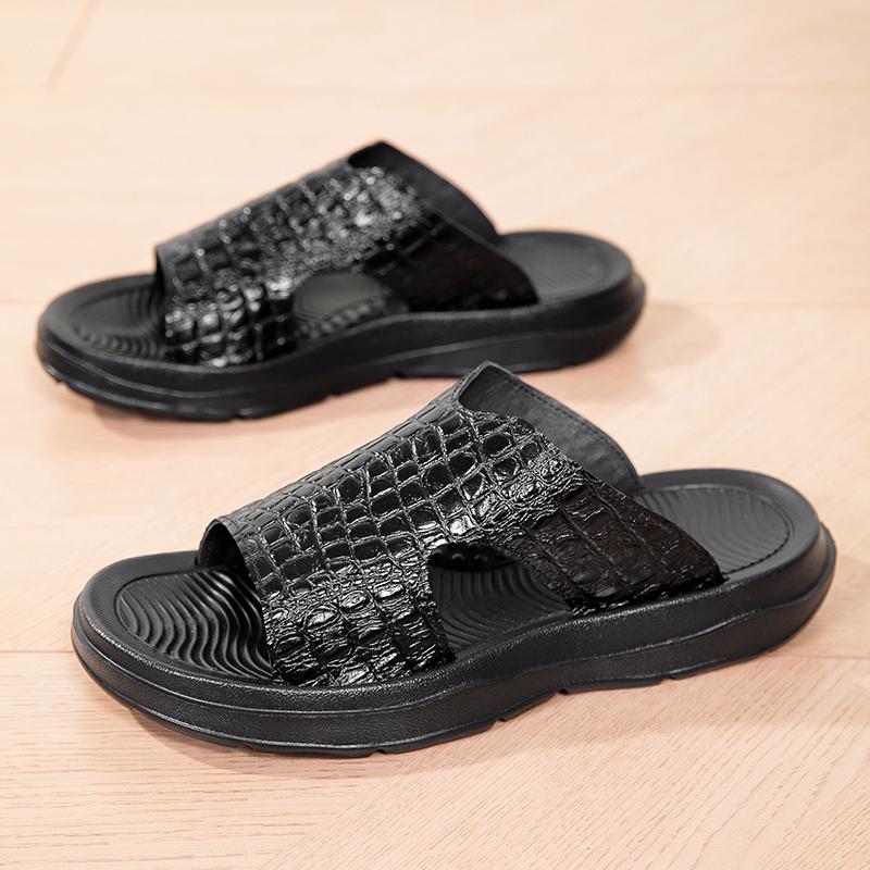 Fashion Mens Slip on Sandals Summer Men Casusal Slippers Outdoor Breathable Half Drag Anti Slip Soft Sole Lazy Flats Classic Beach Shoes