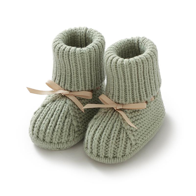 Baby Erste Lauflernschuhe Atmungsaktiv Rutschfest Gestrickt Neugeborenes Säugling Jungen Mädchen Einfarbig Stiefeletten Prewalkers 0-18m Kleinkind Unisex Schuhe