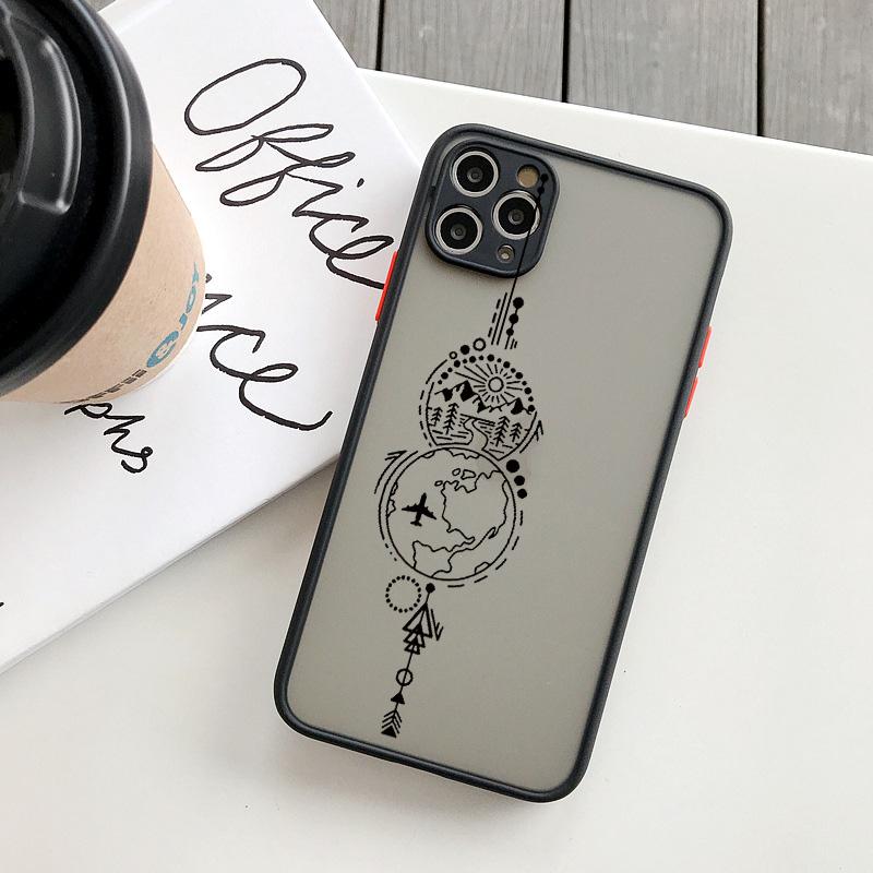 World Map Travel Airplane Phone Case For Iphone 16 15 13 14 11 12 Pro Max 7 8 Plus SE2 X XR XS Back Shockproof Cover Shells