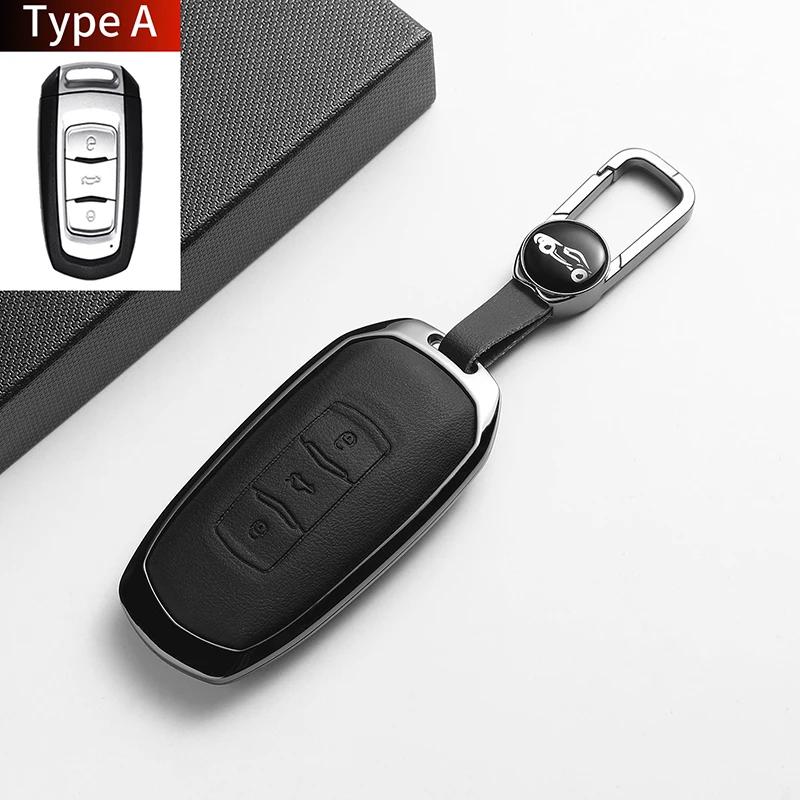 For Geely Coolray X6 X7 EX7 Emgrand  Hawk GX7 Kulrey GT GC9 Atlas Boyue NL3 Leather Car Key Case Cover Fob Accessories