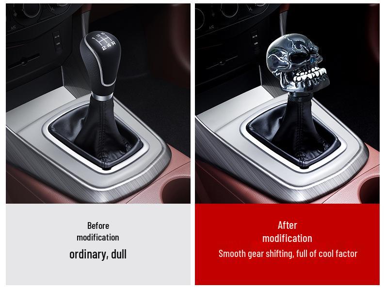 Pomello del Cambio Personalizzato a Teschio - Modifica Unica in Resina per Auto