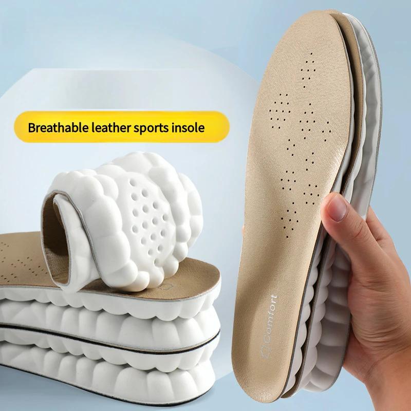 Arch Support Foot Orthopedic Insoles for Feet Cowhide Insole for Shoes Plantar Fasciitis Pads Sports Shock Absorption Shoe Sole