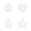 6pcs Transparent Clear Plastic Hanging Balls Fillable Baubles Christmas Tree Embellishments Party Decoration Supplies