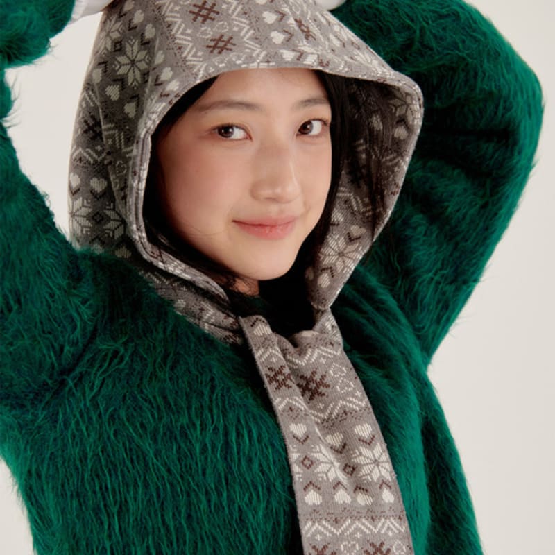 muwm Hooded Muffler (Snow Gray)