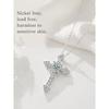 Exaggerated Moissanite Cross Pendant Necklace Full-Set S925 Sterling Silver Jewelry Accessory