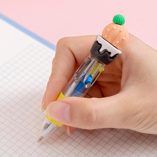 Yousheng 4 szt. Świąteczne długopisy z zabawnymi nakładkami 4 kolory Długopis klikany Chowane długopisy do pisania na przybory szkolne Nagrody dla uczniów