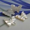 Natural Sea Shell White Butterfly Earrings: Hair Accessories & DIY Jewelry Material with Straight Hole