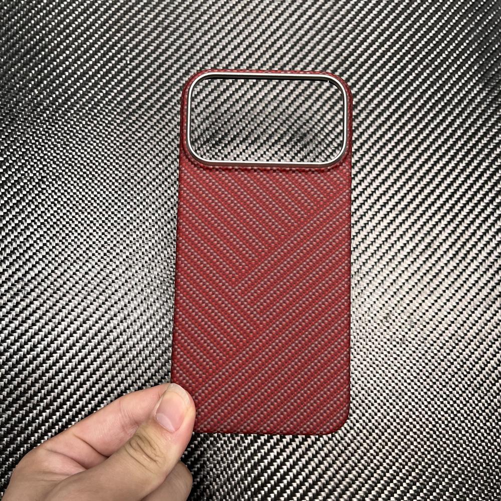 For Iphone 18 Pro Max Carbon Fiber Case  Ultra Thin Lens Protection Aramid Fiber Phone Cover for Iphone 18 Pro Carbon Case