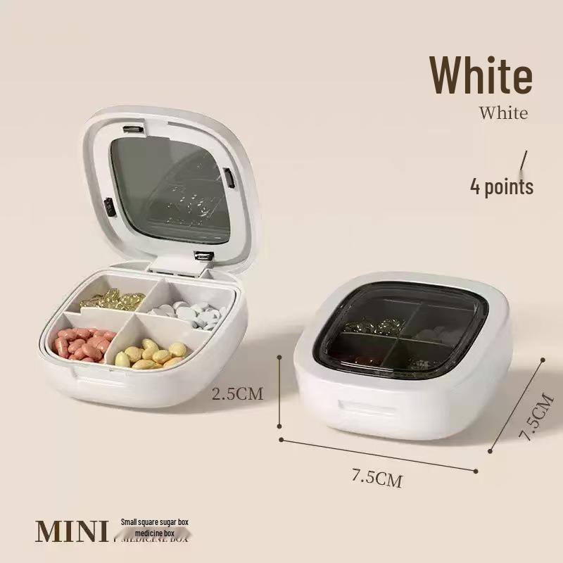 Portable Medicine Organizer: 8-Compartment Dustproof & Moisture-Proof Pill Box for Travel and Business Trips
