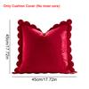 1PC Case Soft Accent Cozy Sham Elegant Cushion Cover Ruffled Pillow Solid Scalloped Edge Multiple colors