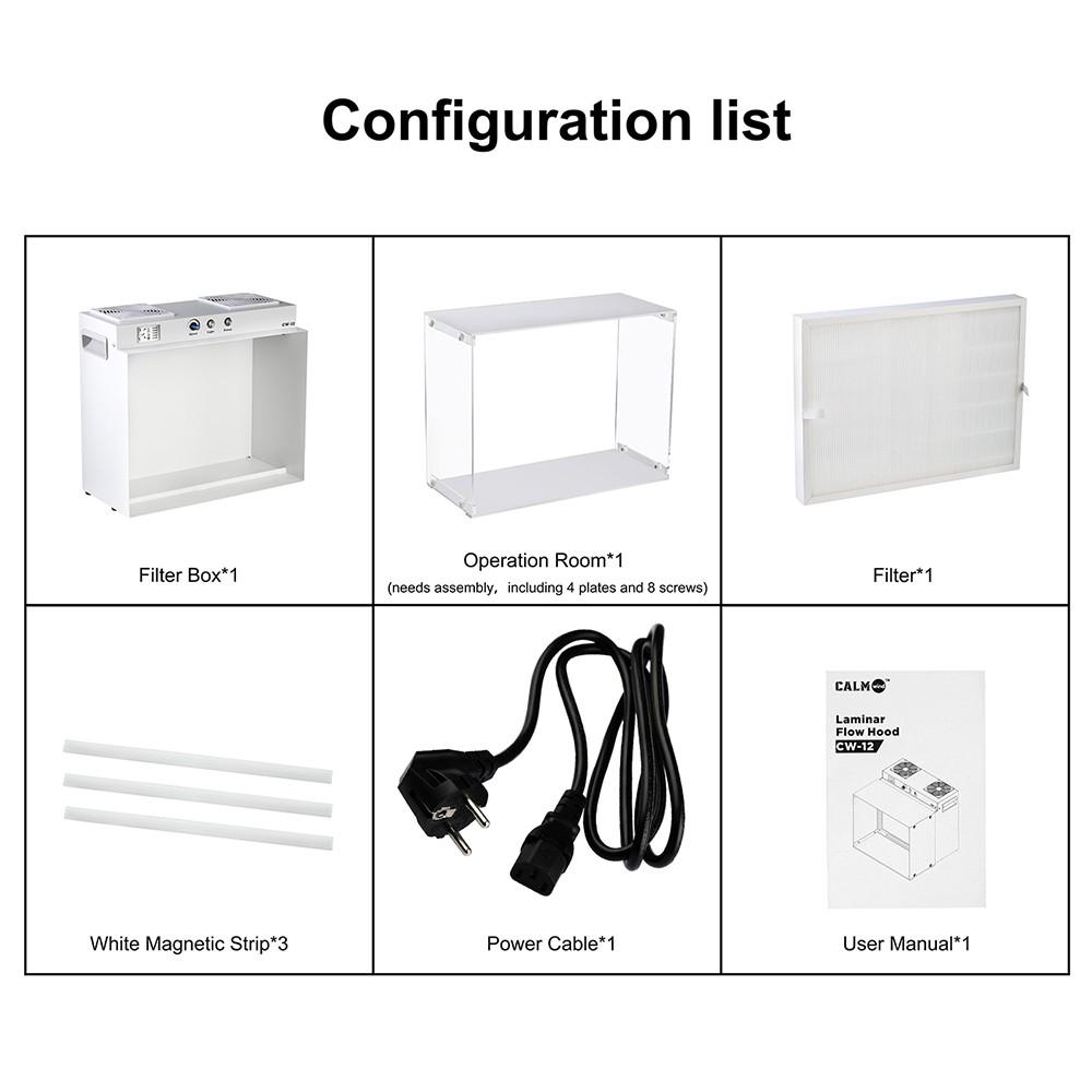 LTQ VAPOR CW-12 Laminarflödesbänk, 17"x13" FFU Inokuleringsbox Fläktfilterenhet för Laboratorium, Renrum