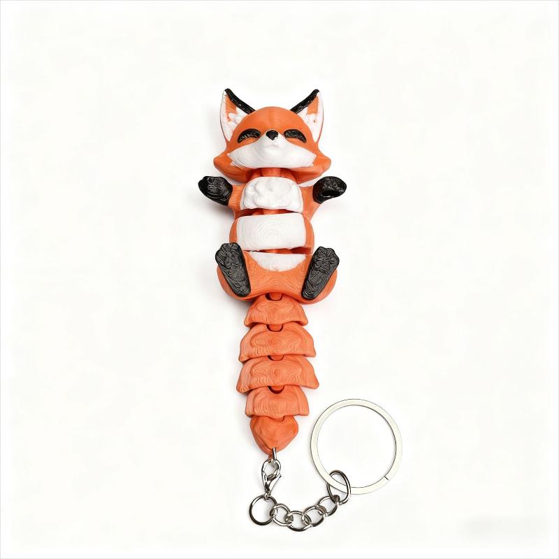 3D Printed Articulated Fox Pendant Hanging Decoration Indoor Car Decor Pendant Backpack Keychain Birthday Wedding Party Gif