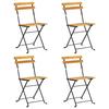 Maison Exclusive - Chaises de bistrot pliantes, lot de 4, en bois d'acacia massif