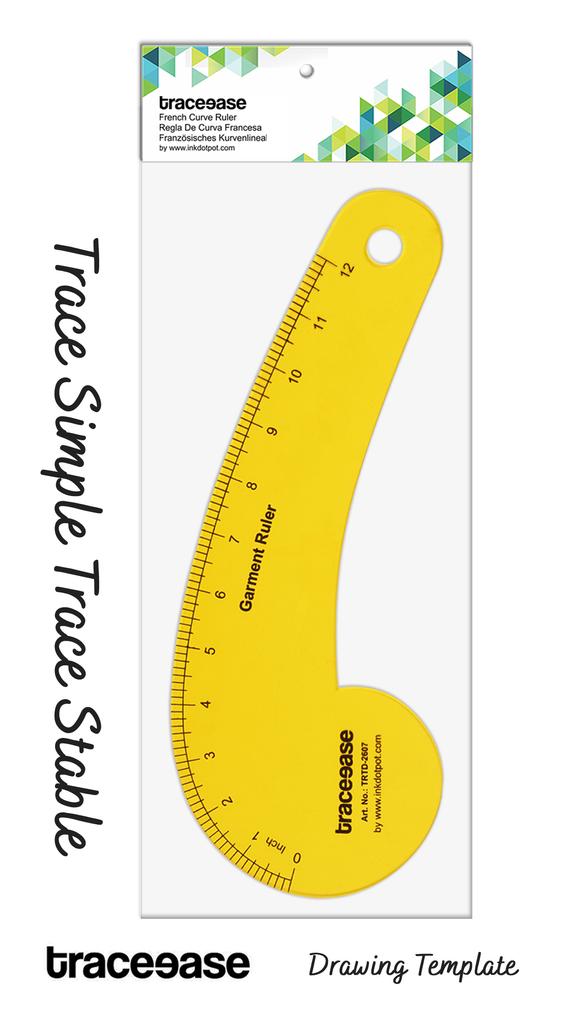 Traceease French Curve Template, Garment Ruler Sewing Tailoring Tools Stencils- 12 Inches Long