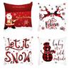 Popular Christmas Pillowcases for Holidays Santa Claus Linen Home Decoration Pillowcases