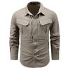 New Retro Work Shirt Men's Long-sleeved Spring Hong Kong Style Loose Casual Casual Shirt Outside
