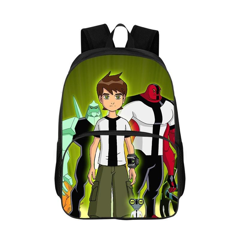 Water Resistant Ben 10 Graphic Backpack Boys Girls Back To School Book Bag,Kids Casual Daypack