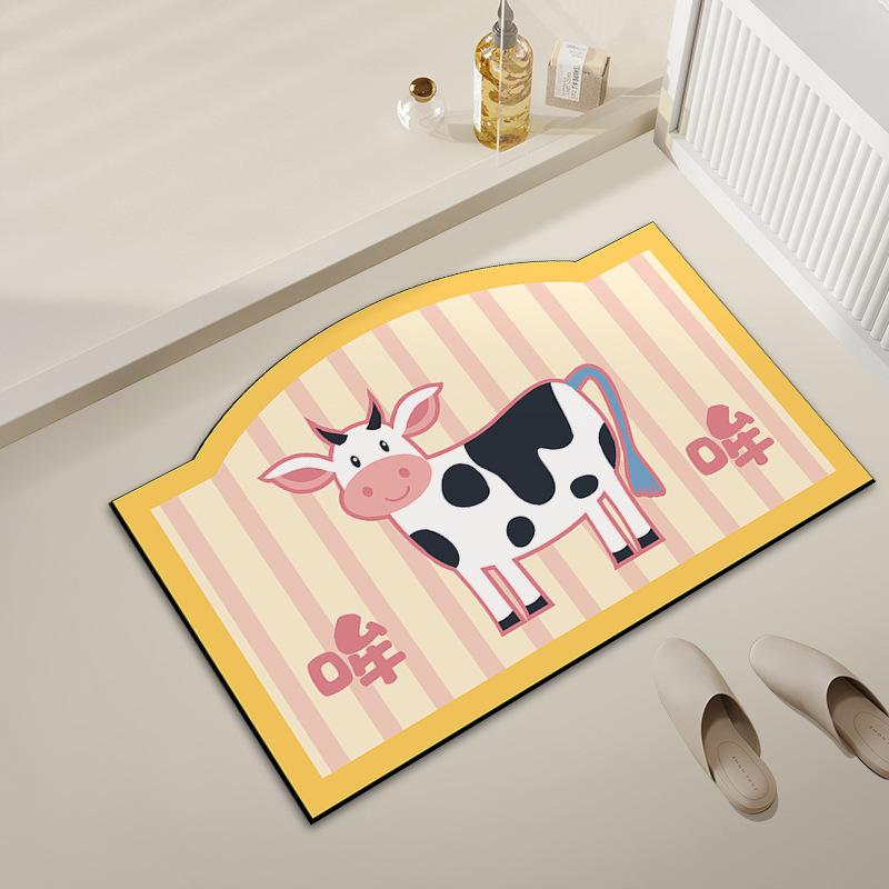 Toilet Diatom Mud Cartoon Household Absorbent Foot Mat Mat Toilet Mat Mat Home Mat Absorbent Non-slip