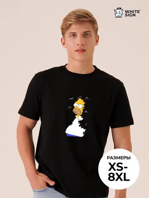 Oversized cotton T-shirt with  Homer  print L