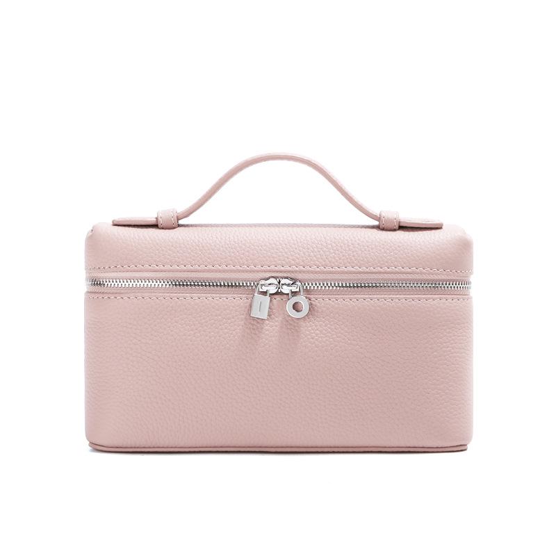 Sac Boîte à Lunch en Cuir de Vachette Pleine Fleur pour Femme, Nouveau Style 2025, Sac Blanc Porté Main/Bandoulière pour Téléphone