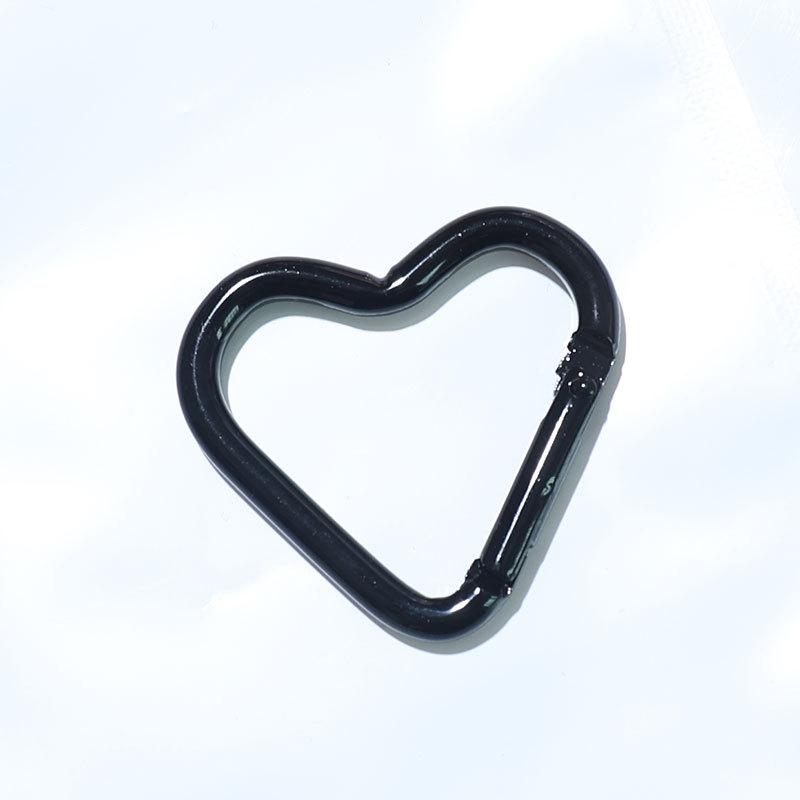 10 Pièces Attache à Ressort en Forme de Cœur Métallique Mousqueton Ouvrable en Forme de Cœur Porte-clés Clips Crochet Chaîne pour Chien Boucles pour Bijoux DIY Connecteur