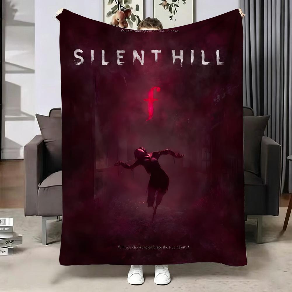 Game S-Silent H-Hill Throw Soft Warm Flannel Blanket, Multi-use Throw for Bed Sofa Office, Air Conditioning Nap Blanket 75X95CM