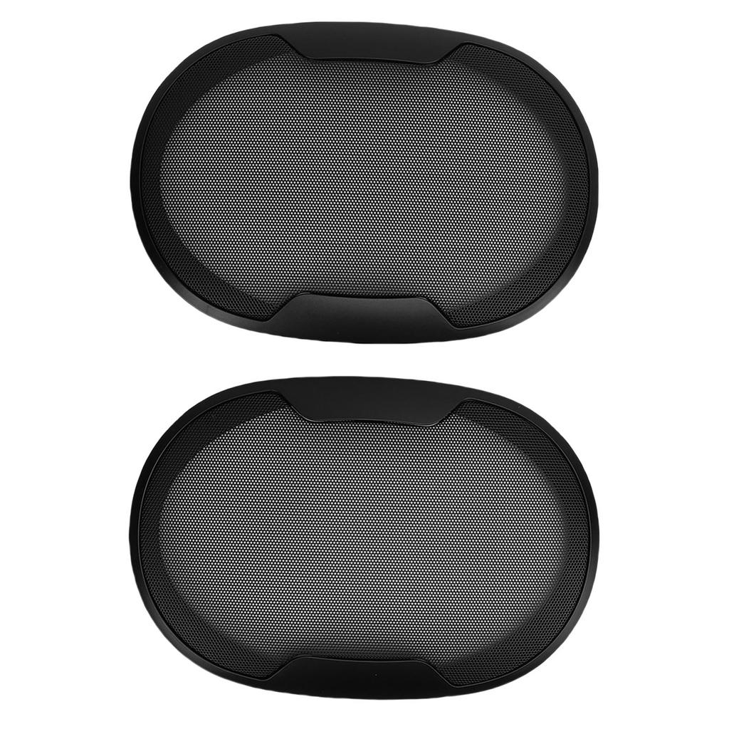 2PCS Speaker Grill Cover Cold Rolled Steel Oval Speaker Mesh Cover Grille Protector for DIY Home Theater Car Speaker