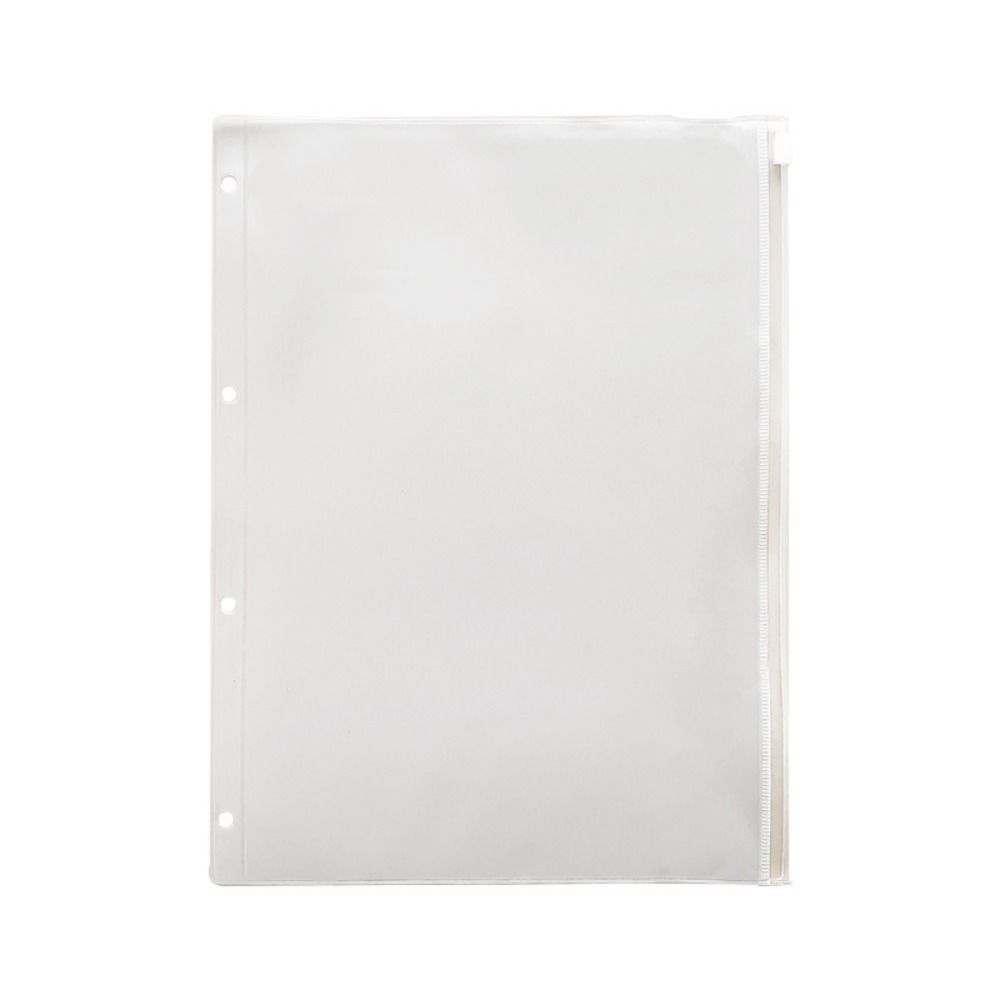 PVC Loose-leaf Notebook Inner Bag Frosted Waterproof Loose-leaf Zipper Bag A4/A5/A6/A7/B5 Binder Storage Pockets School Office
