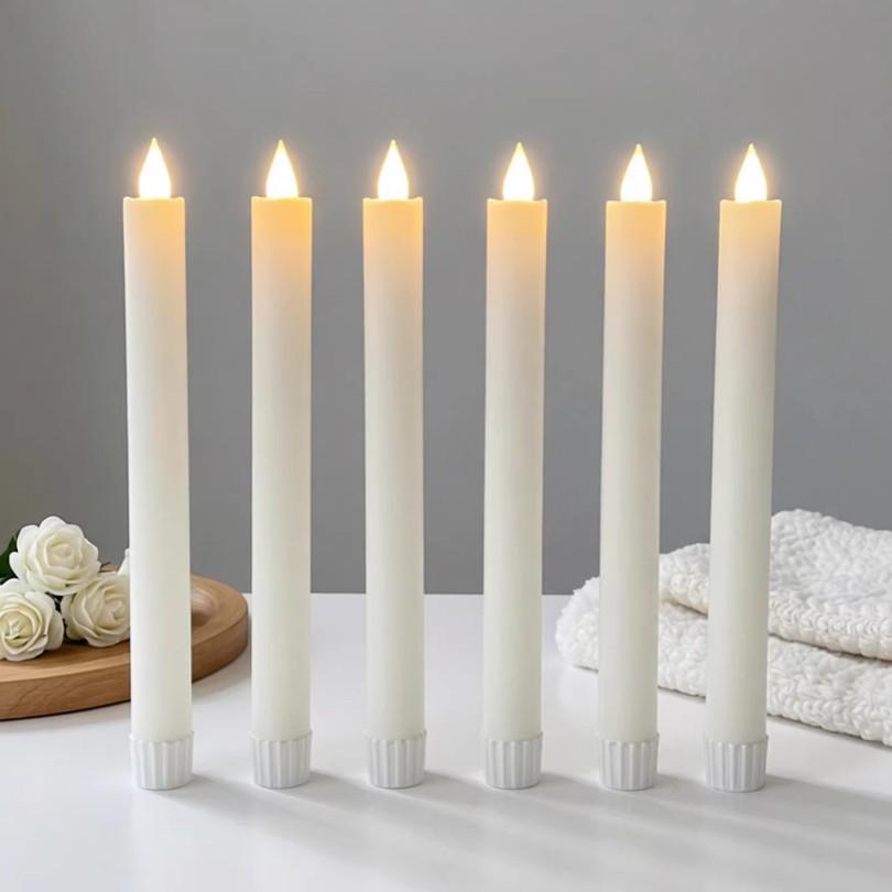 10-Key Remote Long Pole Smokeless LED Candle Lights for Weddings and Celebrations