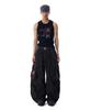 AAKAM 98 Knee Pin-Tuck Contrast Cargo Pants (Black)