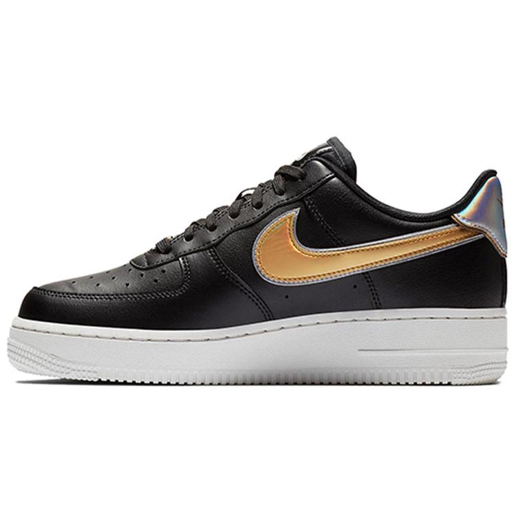 New Nike Air Force 1 Low Metallic Swoosh Black Women's AR0642-002