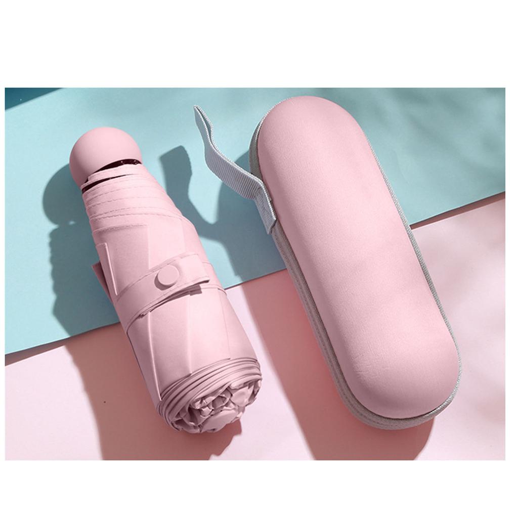 Folding Umbrella 5 Fold Waterproof Comfortable Handle Tarpaulin Plastic Portable Umbrella for Sunny