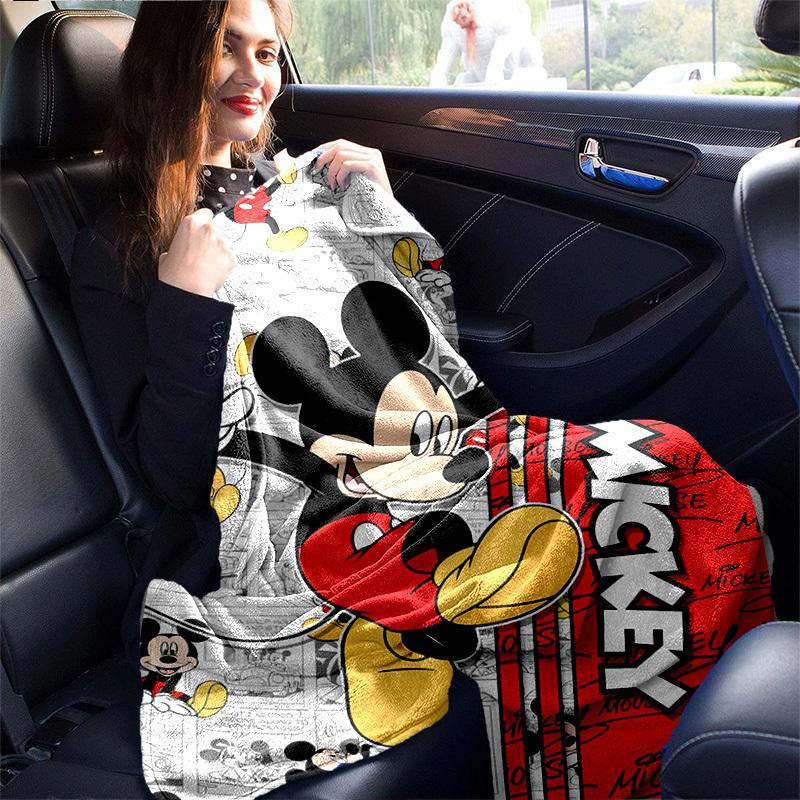1pc. Mickey Mouse Cartoon Blanket, Seasonal Universal Home Decor,Soft Flannel Throw Blanket, Versatile & Cozy for Bedroom, Living Room, Trav