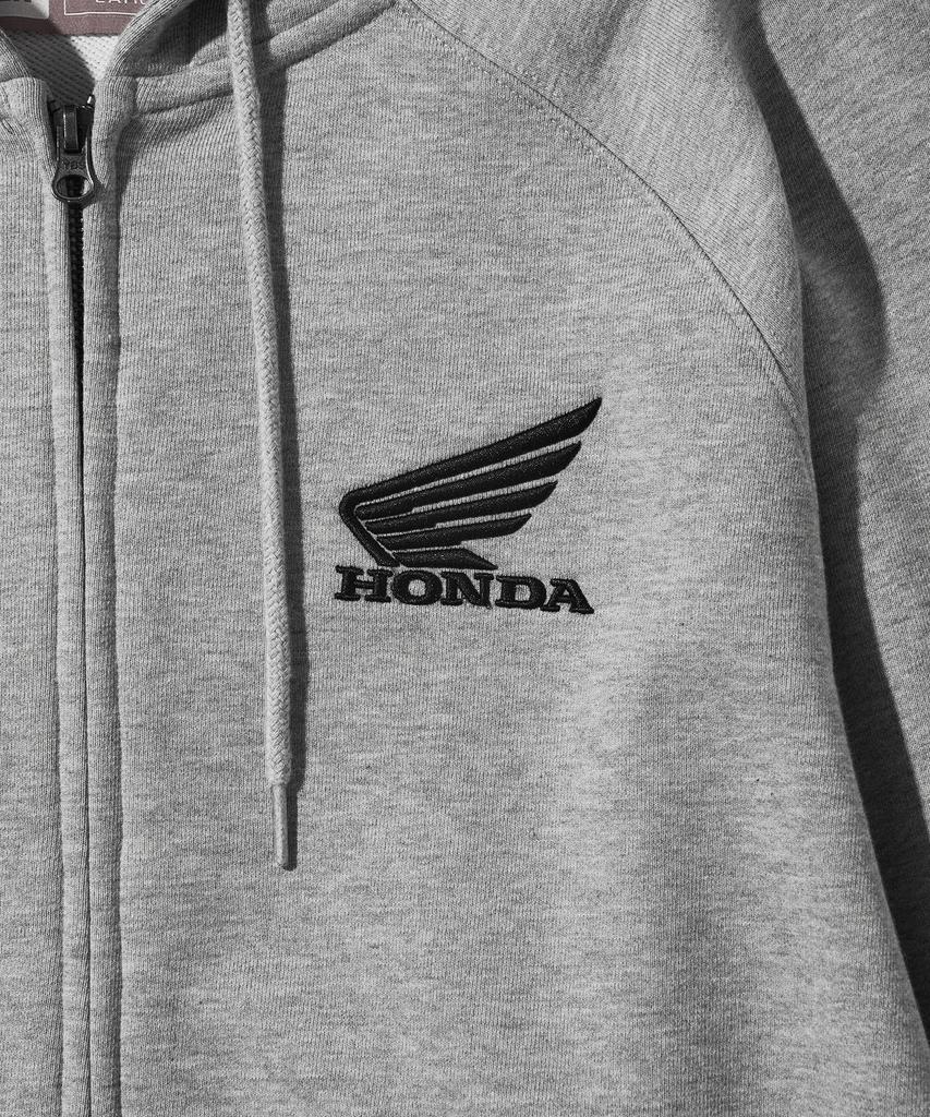 Phyps Motorcycle Honda Racing Hoodie Cap Zip-Up_Gray