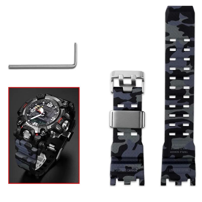 ONEWatch Akcesoria Do Casio G-SHOCK GWG-2000 GWG-2040 Mudmaster Wymienna Pasek Opaska Męski Sportowy Wodoodporny Żywica BransoletkaMN