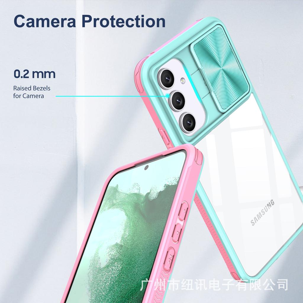 Ακρυλική θήκη κάμερας για Samsung Galaxy A55 A35 A25 A15 A05 A05S A54 A34 A24 A14 A53 A33 A23 A13 A52 S24 Ultra S23 FE S22 Διαφανής θήκη