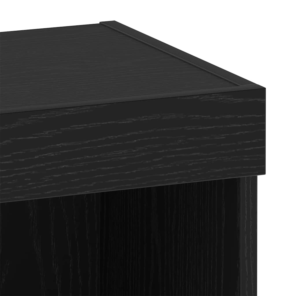 LED TV Cabinet Set in Black Oak Finish 40 x 30 x 30 cm
