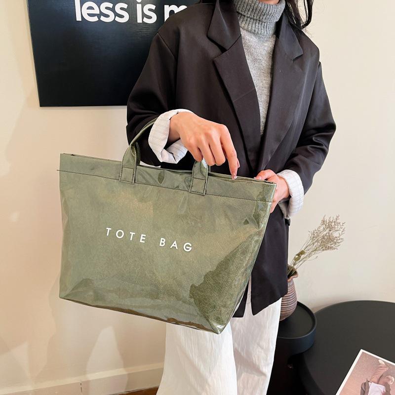 2025 Women's Large Capacity Transparent PVC Handbag - Fashionable, Water-repellent, Simple Style