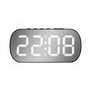 Minimalist LED Digital Display Alarm Clock with Mirror Surface for Students and Children - Model 6637.