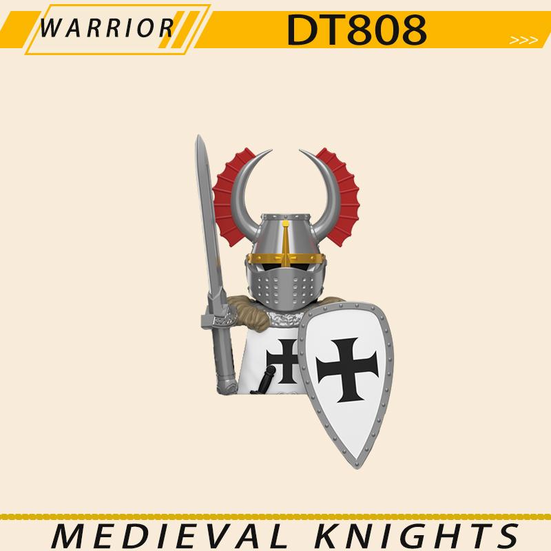 Medieval Military Jerusalem Tripoli Knight Building Blocks Castle Lionheart Hospital Teutonic Soldier Figures Warrior Bricks Toy