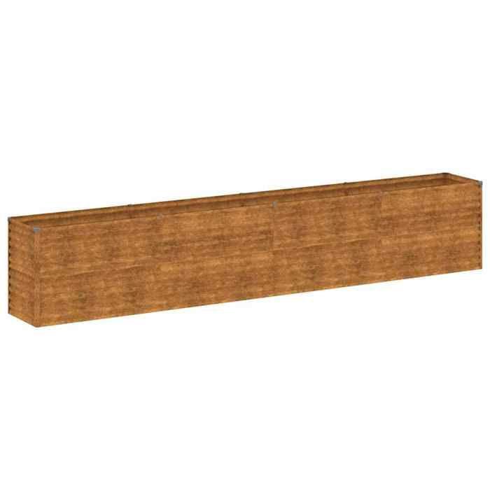 VidaXL Lit surélevé de jardin 385x50x69 cm acier corten 151987