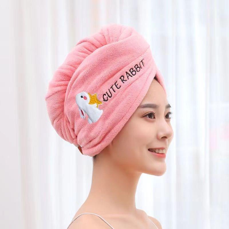 Hair Drying Towel Microfiber Hair Towel Wrap with Buttons Super Absorbent Twist Turban Shower Gift for Kids and Women