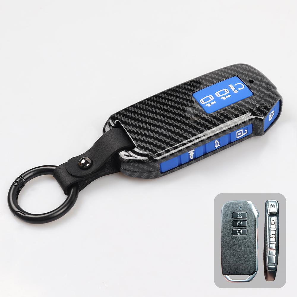 

Чехол для ключа автомобиля из АБС-пластика для Kia K5 DLS GT Sorento 4 Carnival Sedona MPV 2022, дистанционный брелок, аксессуары для автомобиля B Blue