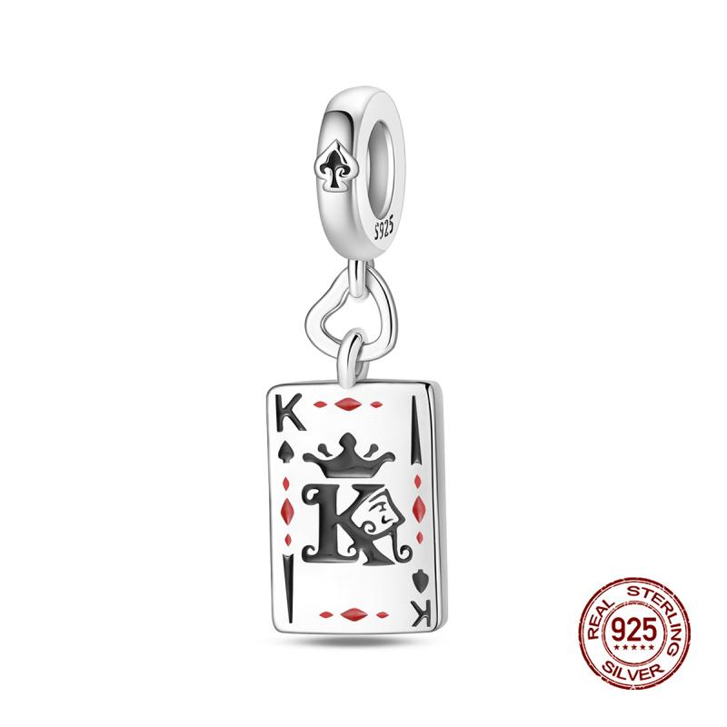 New In Original Charm Copper Poker Charms Bead Fit 3Mm Original Women Bracelet Necklace Diy Fine Jewelry Gift