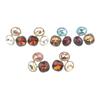 1Pair Square Oval Rhinestone Geometric Stud Earrings For Women Medieval Vintage Light Luxury Simple Jewelry