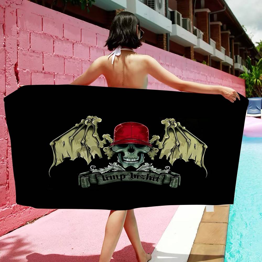 Pop Hot Band L-Limp Bizkit Anime Beach Swimming Towel Soft Absorbent Washcloth Children's Gifts For Kids Travel Camping Gym