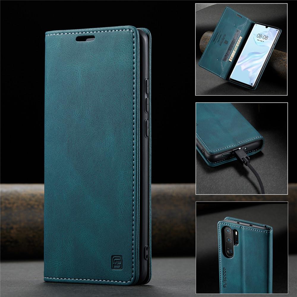 Luxury Genuine Leather Magnetic Wallet Flip Case for Huawei P30 P50 P30 Lite Card Slot Stand Shockproof Foldable Holder Full Protection Cover